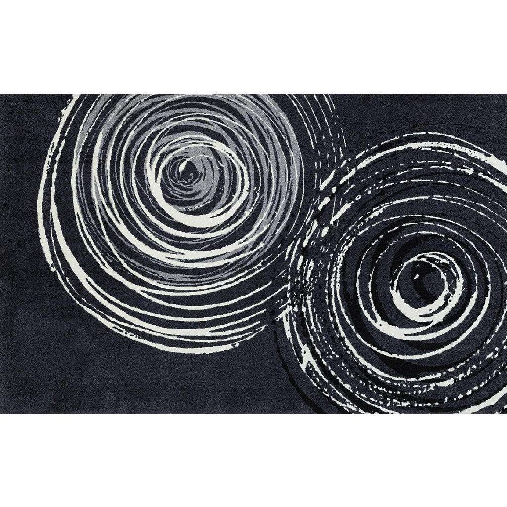 FUßMATTE 110/175 cm Graphik Grau, Weiß