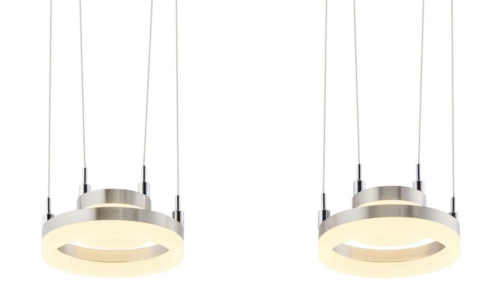 Meisterleuchten LED-Pendelleuchte, 4-flammig, nickel matt ¦ silber ¦ Maße (cm): B: 15 H: 150 Lampen & Leuchten > LED-Leuchten > LED-Pendelleuchten - Höffner