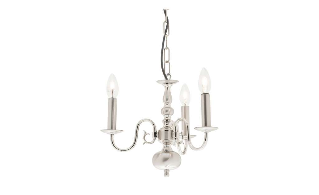 Flämischer Kronleuchter nickel Kerzenoptik ¦ silberØ: 32 Lampen & Leuchten > Innenleuchten > Kronleuchter - Höffner