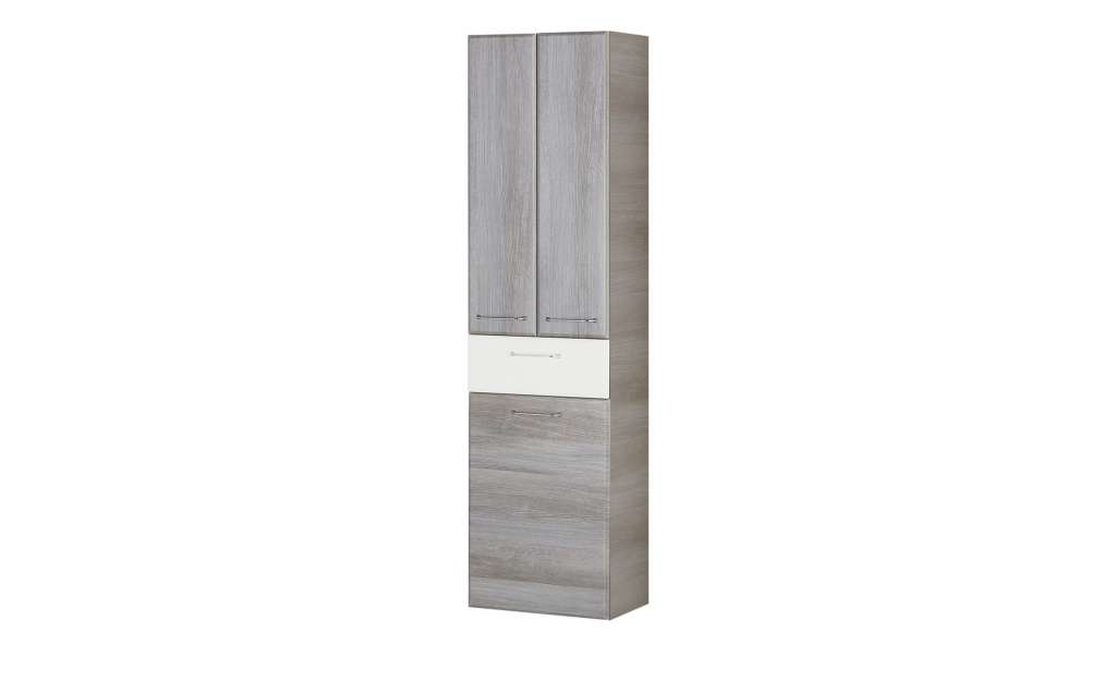 smart Hochschrank  Onda ¦ grau ¦ Maße (cm): B: 50 H: 185,5 T: 33 Schränke > Badschränke > Bad-Hochschränke - Höffner