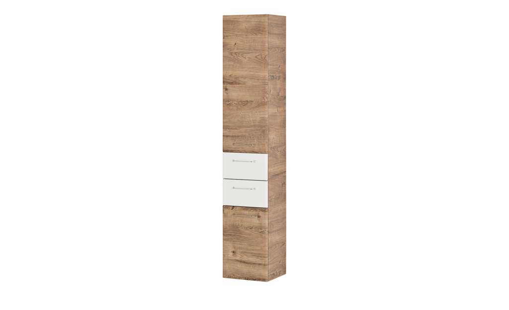 smart Bad-Hochschrank, 2-türig  Onda ¦ holzfarben ¦ Maße (cm): B: 35 H: 185,5 T: 33 Schränke > Badschränke > Bad-Hochschränke - Höffner