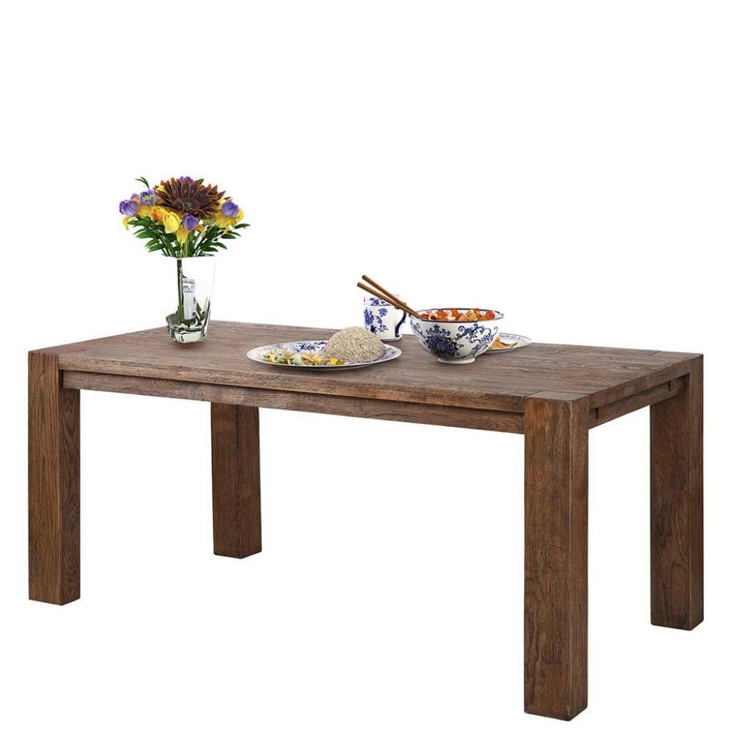 Massivtisch aus Wildeiche lackiert modern