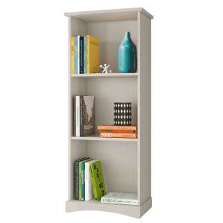 Standregal in Weiß Kiefer massiv 140 cm hoch