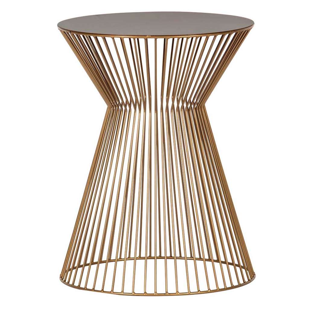 Beistelltisch in Goldfarben Diaboloform (2-teilig)