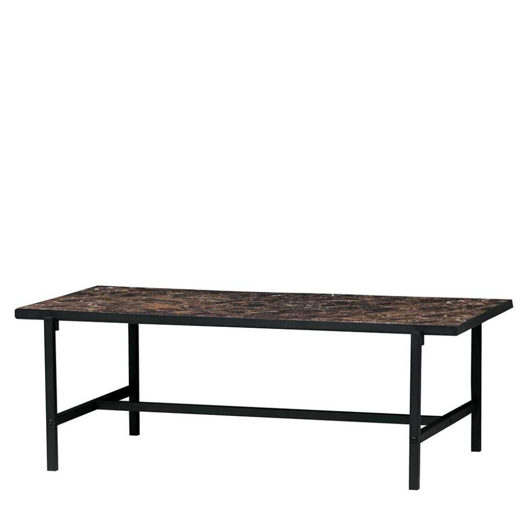 Wohnzimmer Couchtisch in Dunkelbraun und Schwarz 100 cm breit