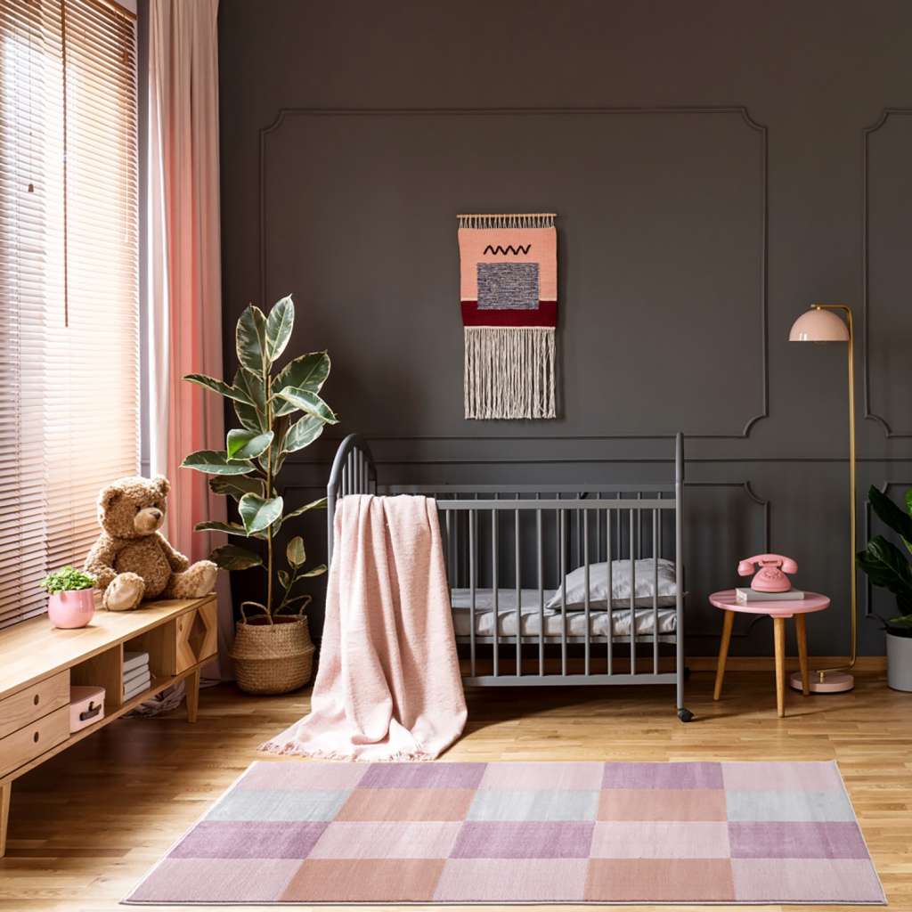 home24 Kinderteppich Checkerboard