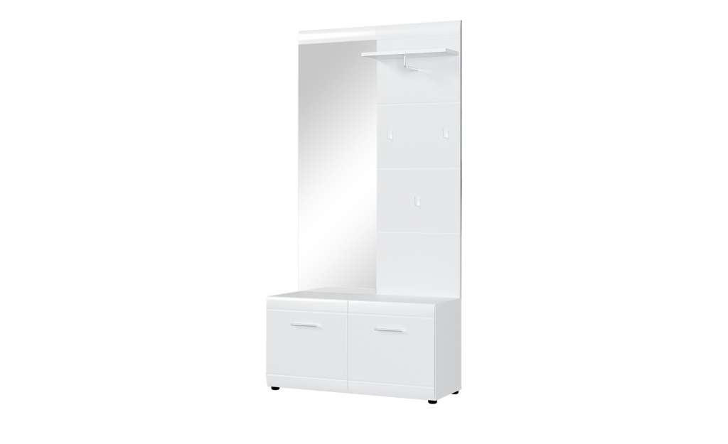 uno Kompaktgarderobe  Linus ¦ weiß ¦ Maße (cm): B: 96 H: 195 T: 39 Garderoben & Kleiderstangen > Garderoben - Höffner