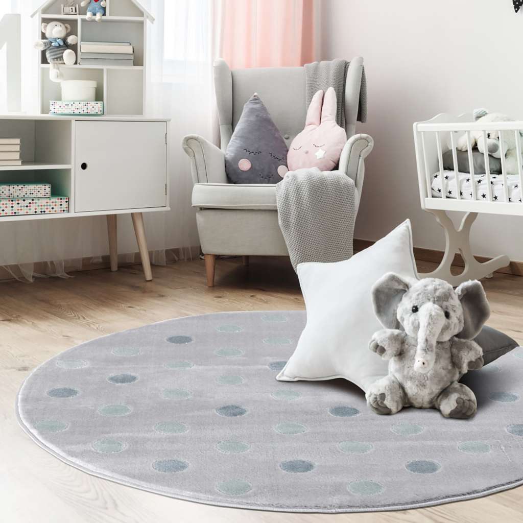 home24 Kinderteppich Confetti Rund