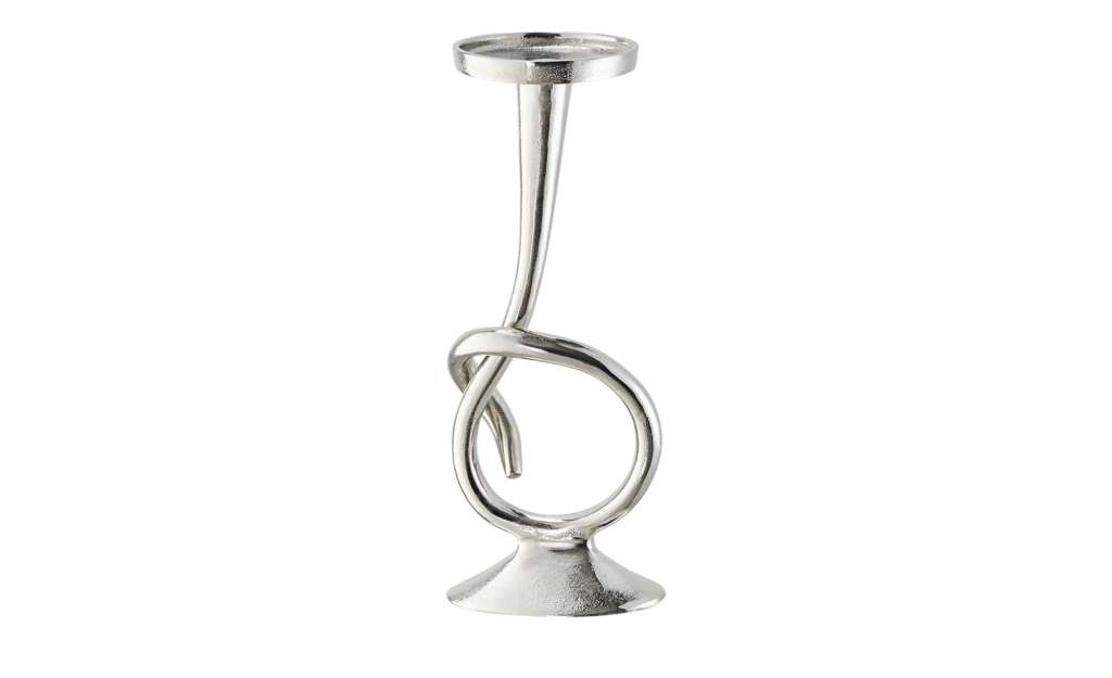 Kerzenständer ¦ silber ¦ Metall ¦ Maße (cm): H: 35,5 Ø: 14 Dekoration > Kerzen & Lichter > Kerzenständer - Höffner
