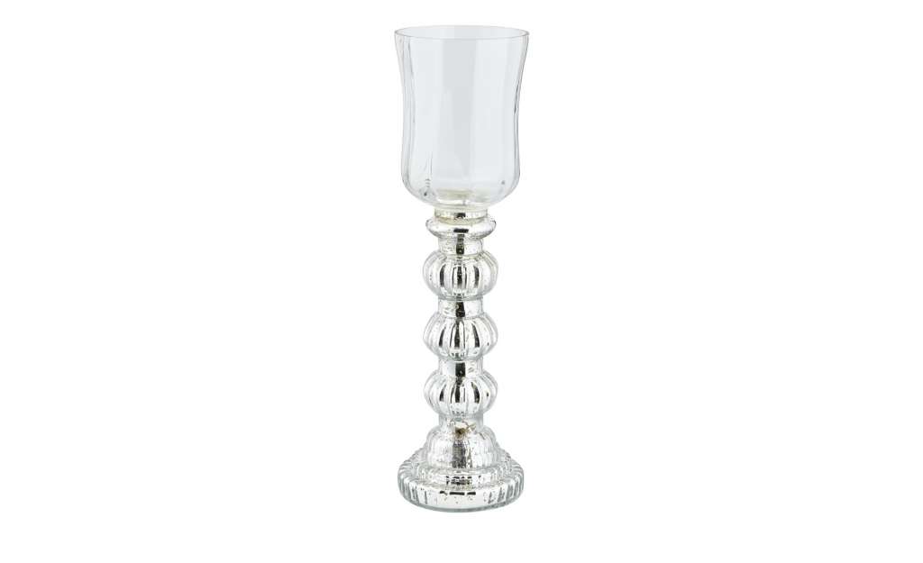 Windlicht ¦ silber ¦ Glas  ¦ Maße (cm): H: 31 Ø: 8.5 Dekoration > Laternen & Windlichter - Höffner