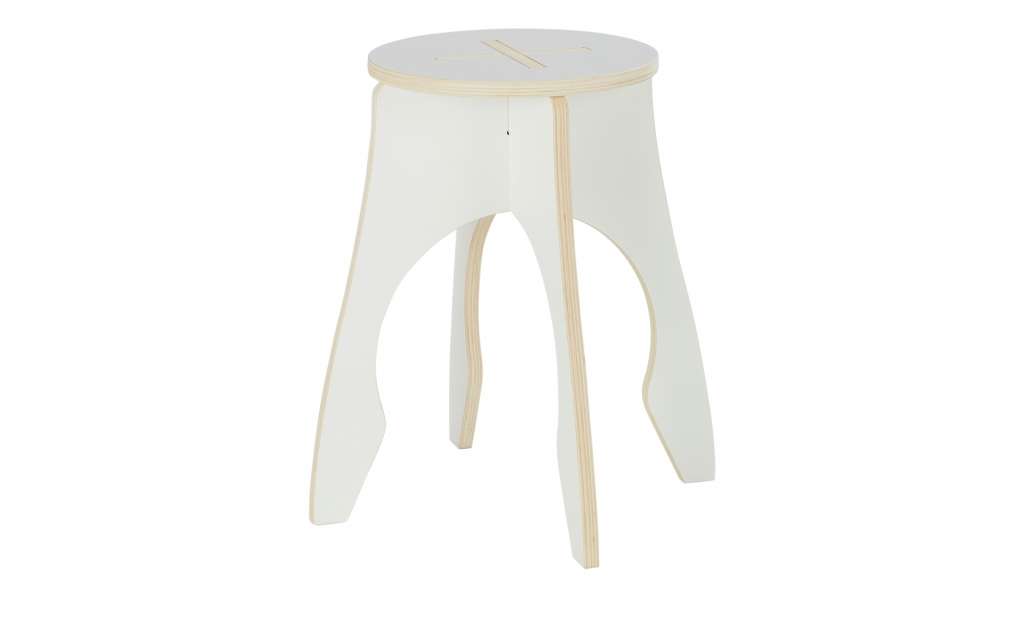 Hocker  Nete ¦ weiß ¦ Maße (cm): H: 44 Ø: 27 Polstermöbel > Hocker - Höffner