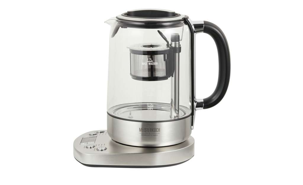 Meisterkoch Teekocher  TK-170 TWE ¦ silber ¦ Glas , Kunststoff, Edelstahl ¦ Maße (cm): B: 16,5 H: 27,5 T: 22 Elektrokleingeräte > Backen, Kochen, Grillen - Höffner