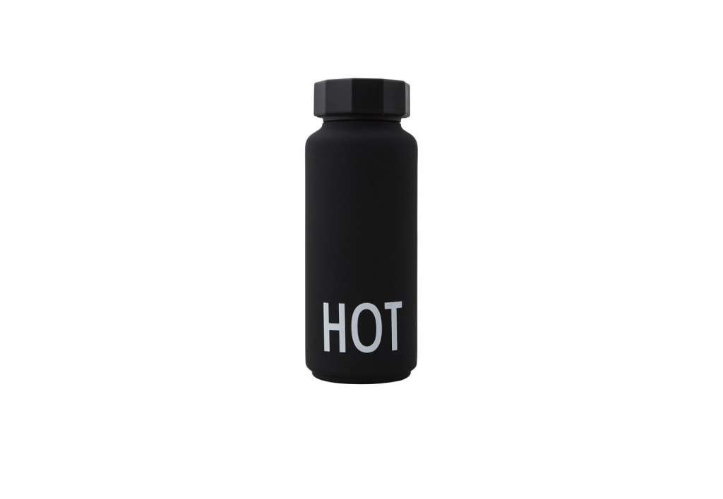 DESIGN LETTERS - HOT Thermosflasche - Schwarz - indoor