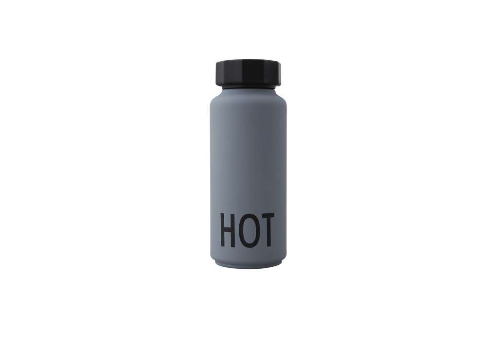 DESIGN LETTERS - HOT Thermosflasche - Grau - indoor