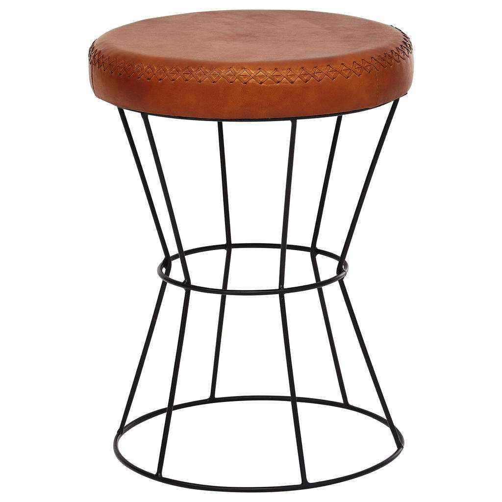 HOCKER Echtleder Braun