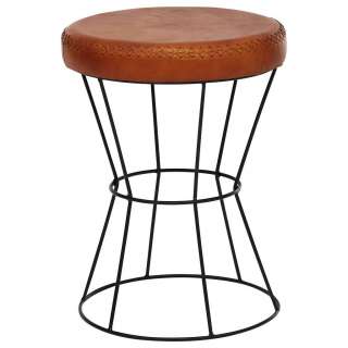 HOCKER Echtleder Braun