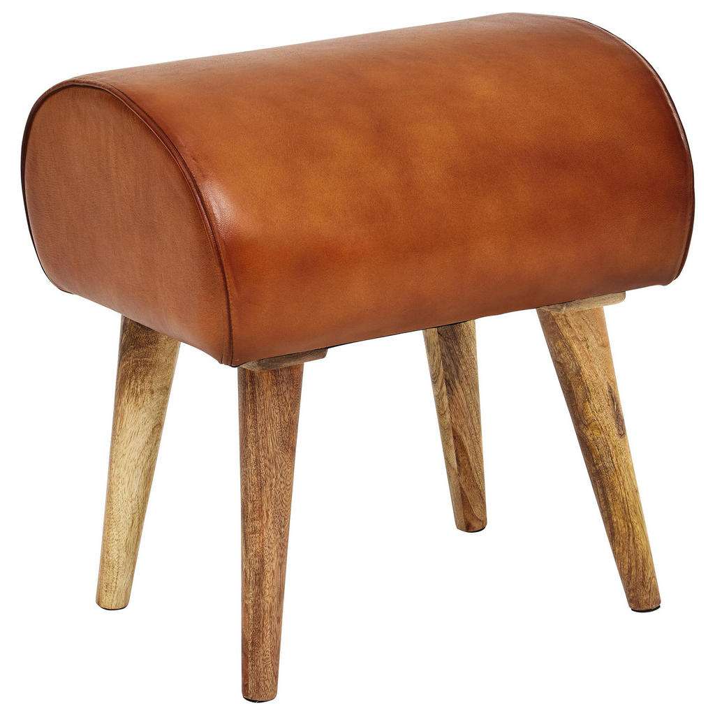 HOCKER Echtleder Braun