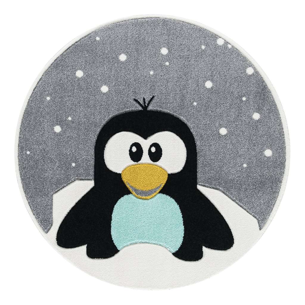 home24 Kinderteppich Pinguin Elliot Rund