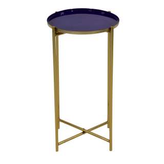 BEISTELLTISCH Goldfarben, Dunkelblau