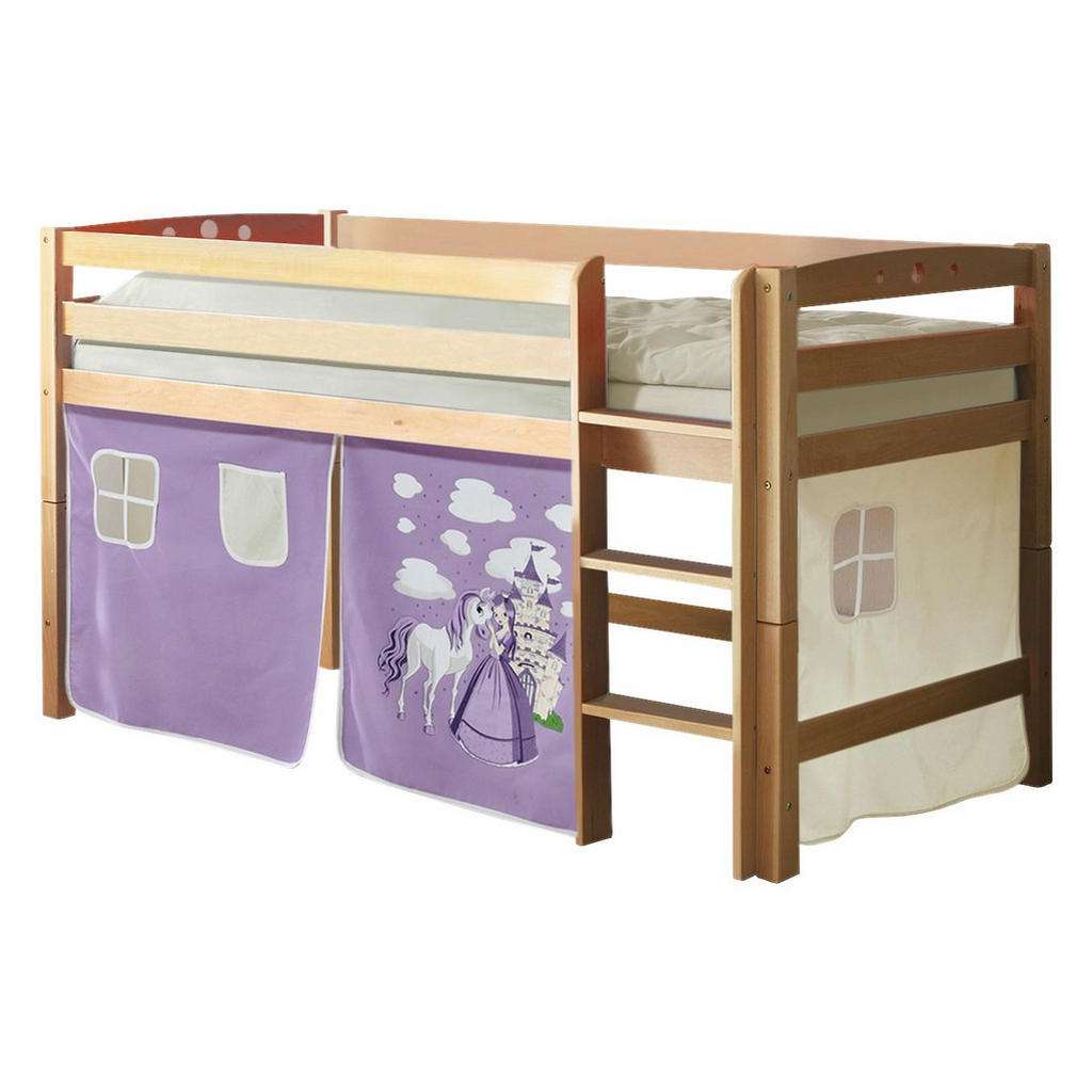 HOCHBETT Buche massiv 90/200 cm Flieder Naturfarben