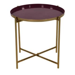 BEISTELLTISCH Goldfarben, Brombeere