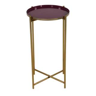 BEISTELLTISCH Goldfarben, Brombeere