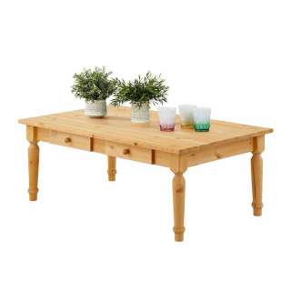 Landhaus Sofatisch aus Kiefer Massivholz 120 cm breit