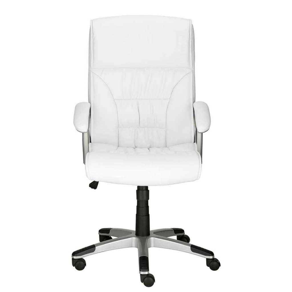 Chefsessel in Weiß Kunstleder Lendenwirbelstütze