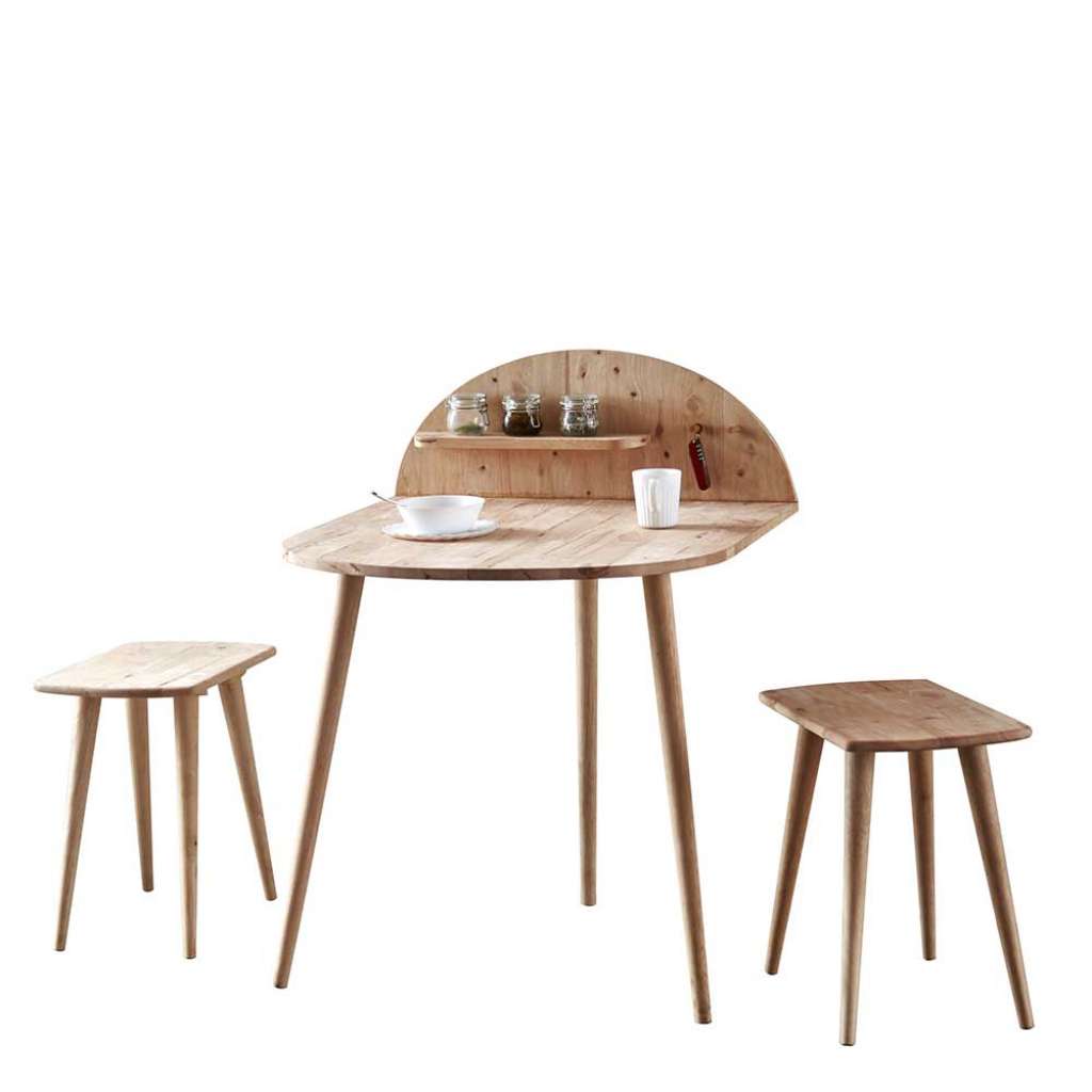 Küchen Essgruppe im Skandi Design Hockern (3-teilig)