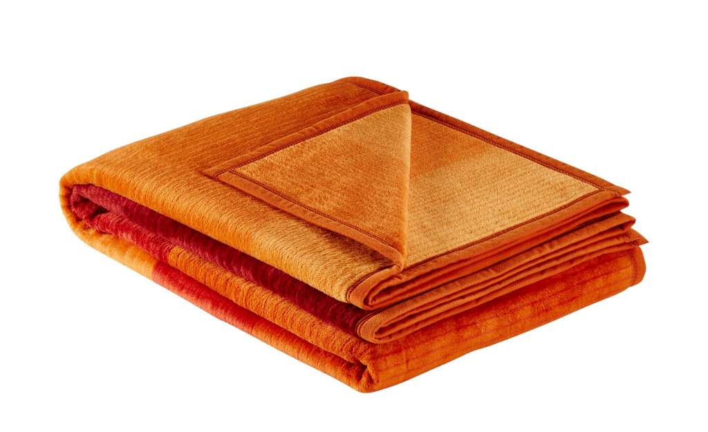 IBENA Jacquard Schlafdecke  Sorrento ¦ orange ¦ 58% Baumwolle, 35% Polyacryl, 7% Polyester ¦ Maße (cm): B: 150 Heimtextilien > Kuscheldecken - Höffner