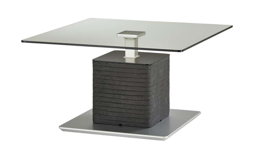 Couchtisch  Varel ¦ grau ¦ Maße (cm): B: 80 H: 46,5 T: 80 Tische > Couchtische > Couchtische höhenverstellbar - Höffner