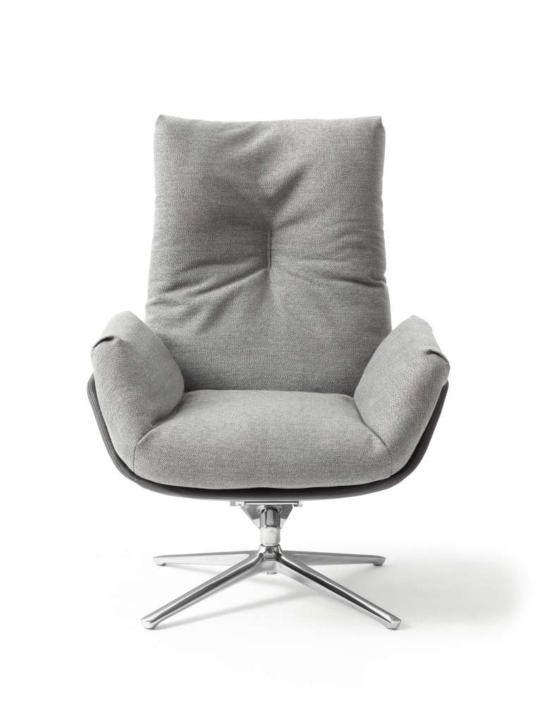 Cor - CORDIA Lounge Drehsessel Korpus Stoff, Kissen Stoff - marone - indoor