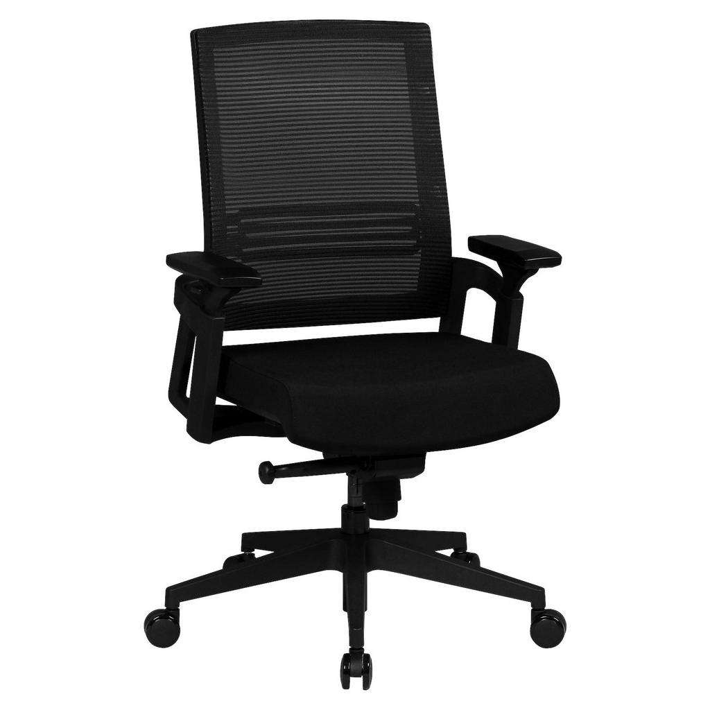 SCHREIBTISCHSTUHL Webstoff Schwarz