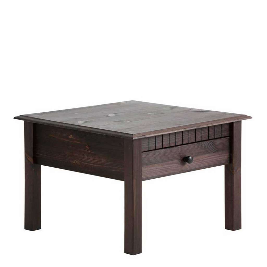 Sofa Beistelltisch in Wengefarben Kiefer Massivholz
