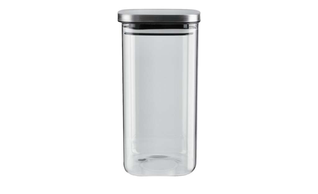 Aufbewahrungsglas ¦ transparent/klar ¦ Glas , Metall ¦ Maße (cm): B: 10 H: 20,5 Küchenzubehör & Helfer > Vorratsbehälter - Höffner
