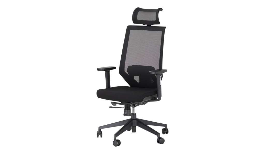 Büro Drehstuhl mit Armlehne und Kopfstütze  Zenn ¦ schwarz ¦ Maße (cm): B: 61,5 T: 60 Stühle > Bürostühle > Drehstühle - Höffner