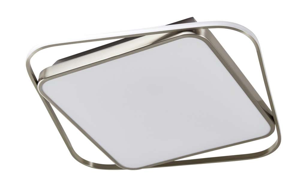 Paul Sommerkamp Leuchten LED-Deckenleuchte, nickel / weiß mit Fernbedienung ¦ silber ¦ Maße (cm): B: 53,5 H: 9 Lampen & Leuchten > Innenleuchten > Deckenleuchten - Höffner