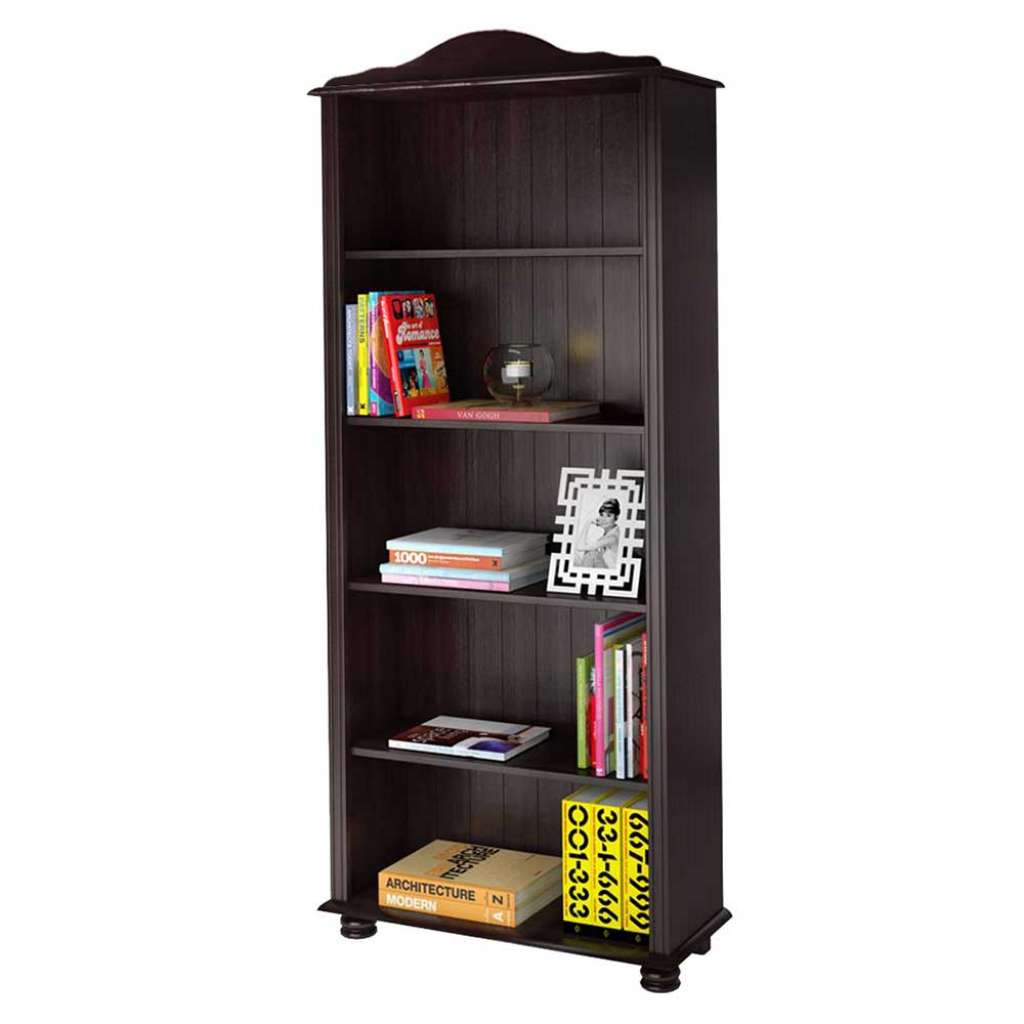 Bücherregal in Wengefarben Kiefer Massivholz