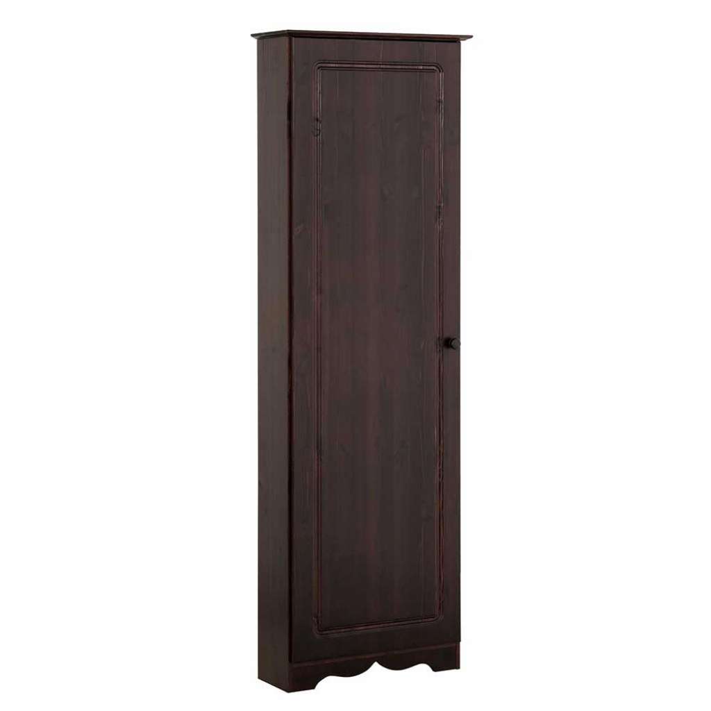 Schuhschrank in Wengefarben Kiefer massiv 60 cm breit
