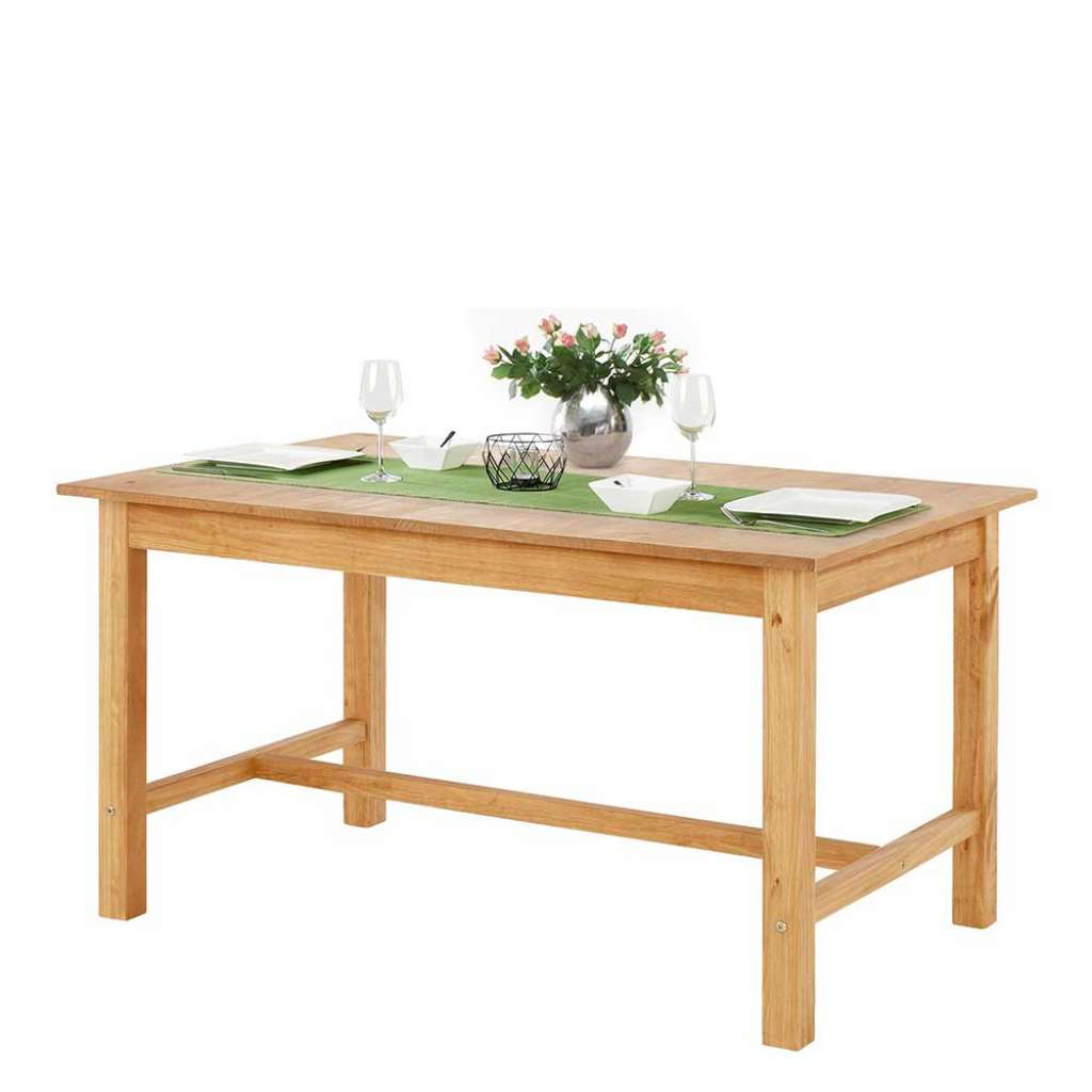 Tisch aus Kiefer Massivholz 220 cm breit