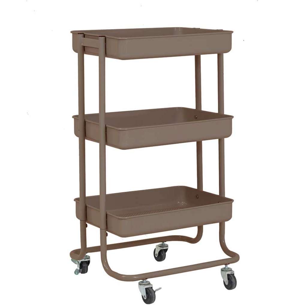 Servierwagen in Taupe Metall