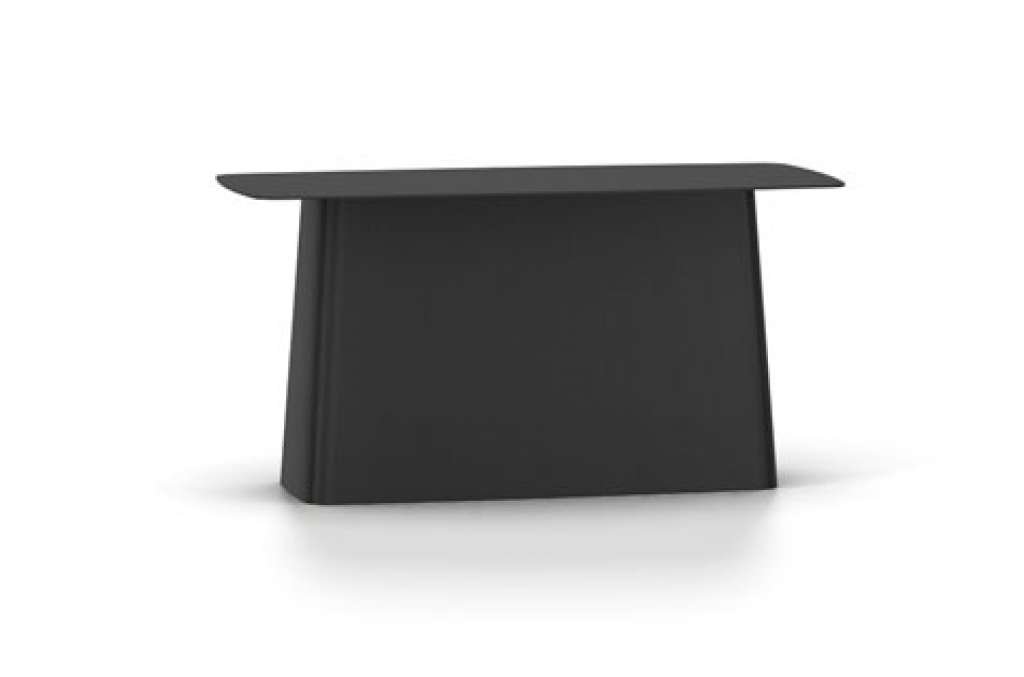 Vitra - Metal Side Table Outdoor - L - tiefschwarz - indoor