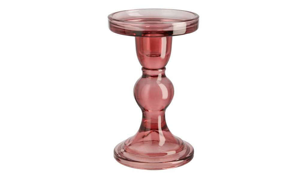 Kerzenständer ¦ rosa/pink ¦ Glas  ¦ Maße (cm): H: 14 Ø: 8.5 Dekoration > Kerzen & Lichter > Kerzenständer - Höffner