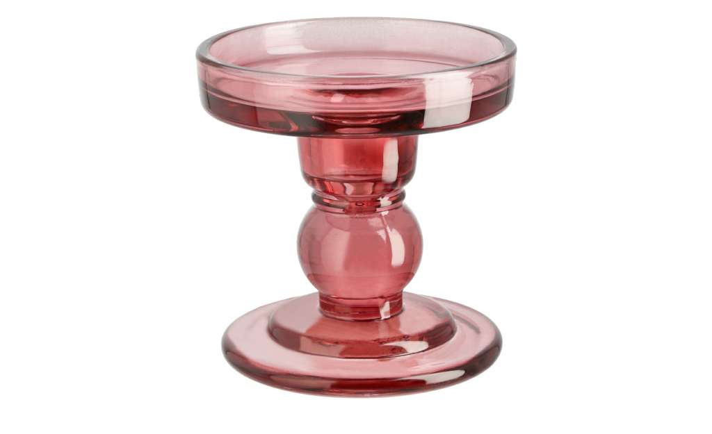 Kerzenständer ¦ rosa/pink ¦ Glas  ¦ Maße (cm): H: 8,5 Ø: 8.5 Dekoration > Kerzen & Lichter > Kerzenständer - Höffner