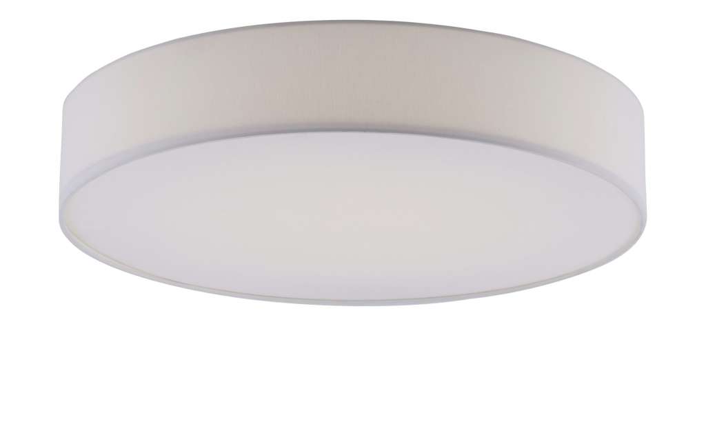 Q-Smart Home Lights Deckenleuchte, 1-flammig, Stoffschirm weiß ¦ weiß ¦ Maße (cm): H: 10 Ø: 55 Lampen & Leuchten > Innenleuchten > Deckenleuchten - Höffner