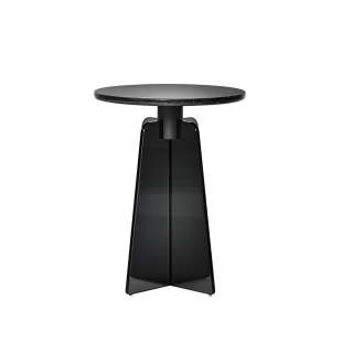 Million - Cupola Beistelltisch - schwarzer Marmor - schwarzes Glas - indoor