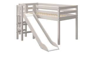 FLEXA Halbhohes Bett mit Rutsche  Flexa Classic ¦ grau ¦ Maße (cm): B: 174 H: 120 Kindermöbel > Kinderbetten - Höffner