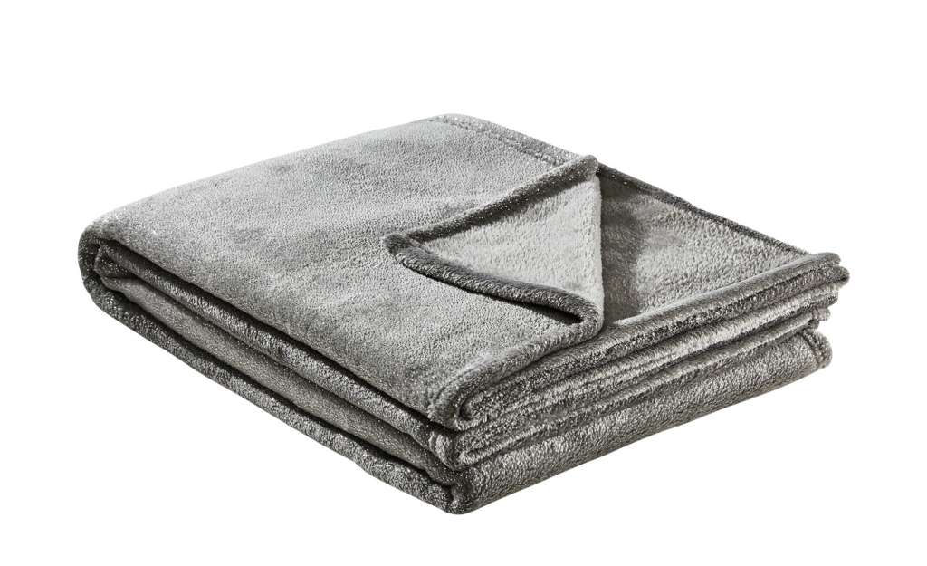 HOME STORY Flanelldecke  Glitzer ¦ grau ¦ 100% Polyester , Polyester ¦ Maße (cm): B: 150 Heimtextilien > Kuscheldecken - Höffner