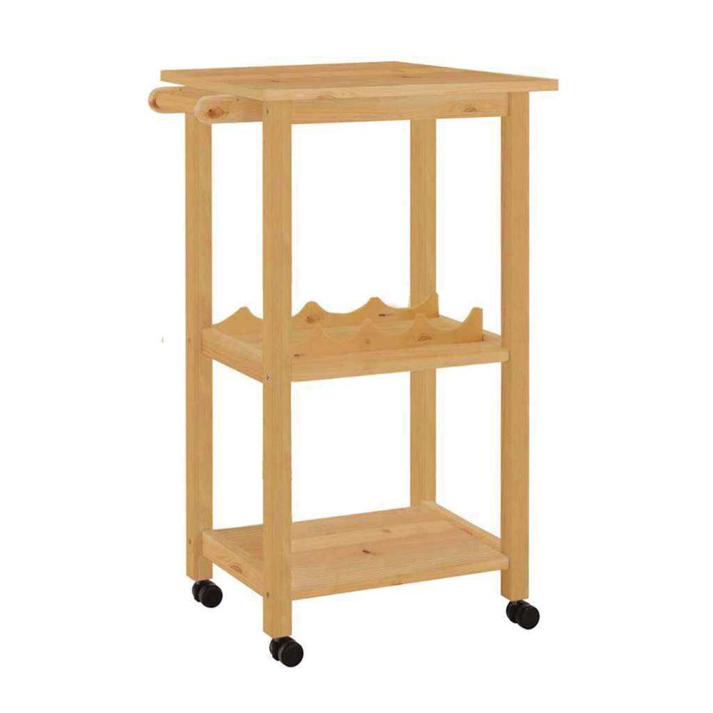 Servierwagen aus Kiefer Massivholz 80 cm breit