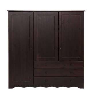 Kiefer Wäscheschrank in Wengefarben lackiert 140 cm breit